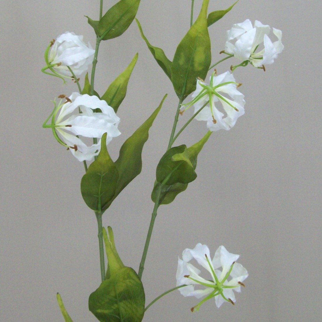 Silk Gloriosa Flame Lily White 98cm Artificial Flowers